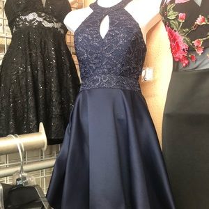 Navy Cocktail, homecoming, party dress